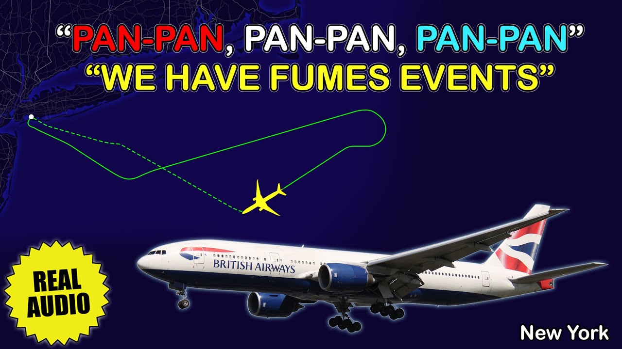 ПАН-ПАН, инциденты с дымом на борту. Boeing 777 British Airways возвращается в Нью-Йорк, Кеннеди....