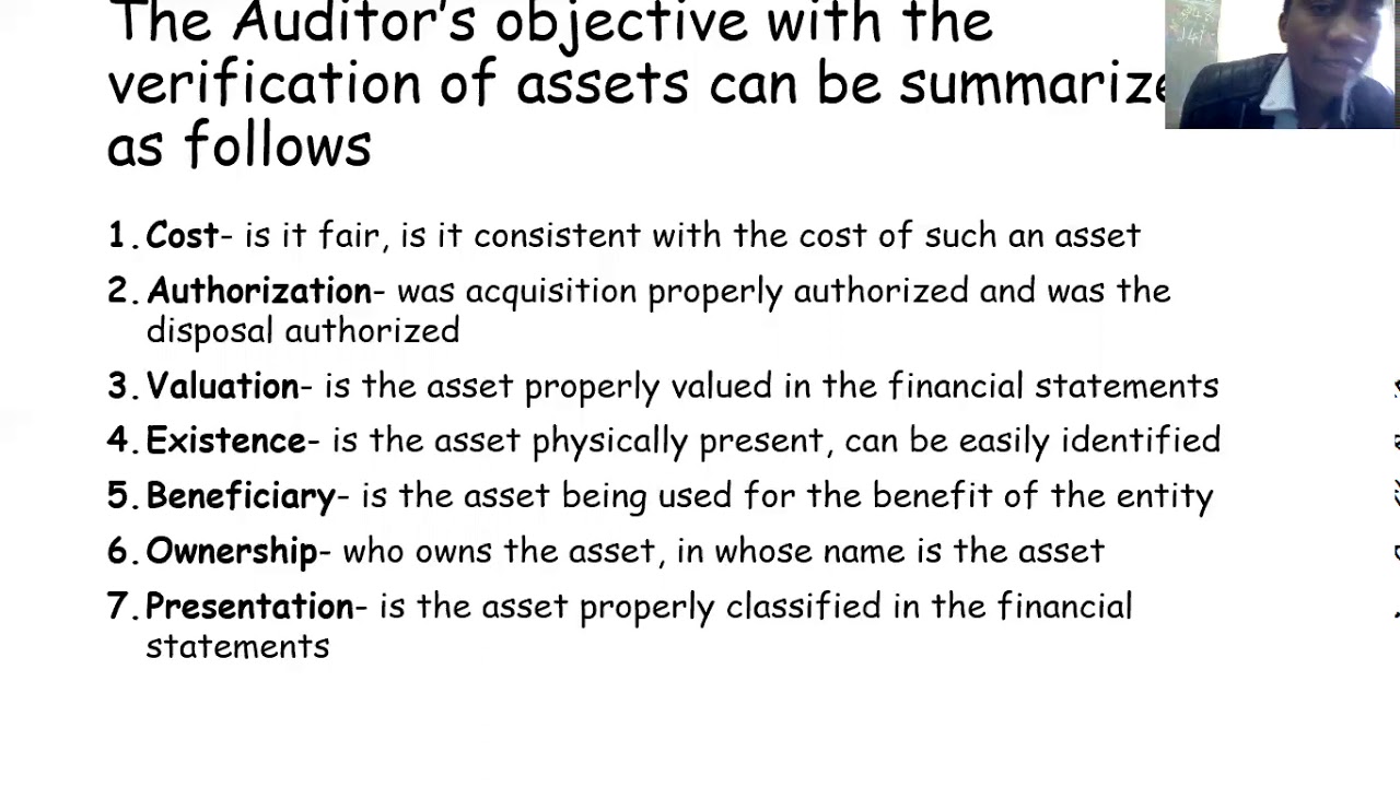 D  Muzividzi   Auditing of Statement of Financial Position CUAC 202 Auditing Principles and Practice