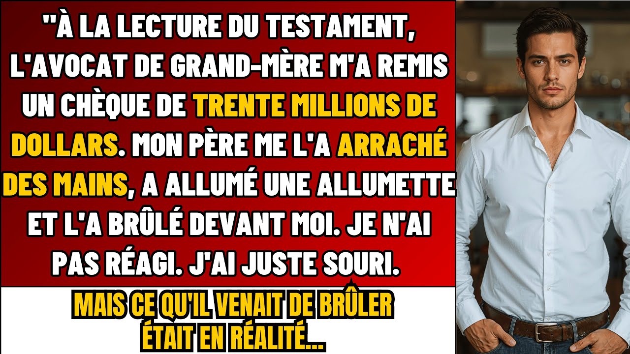 Ma Famille A Caché Le Chèque De 30M$ Que M’A Laissé Ma Grand-Mère À La Lecture Du Testament. J’Ai…