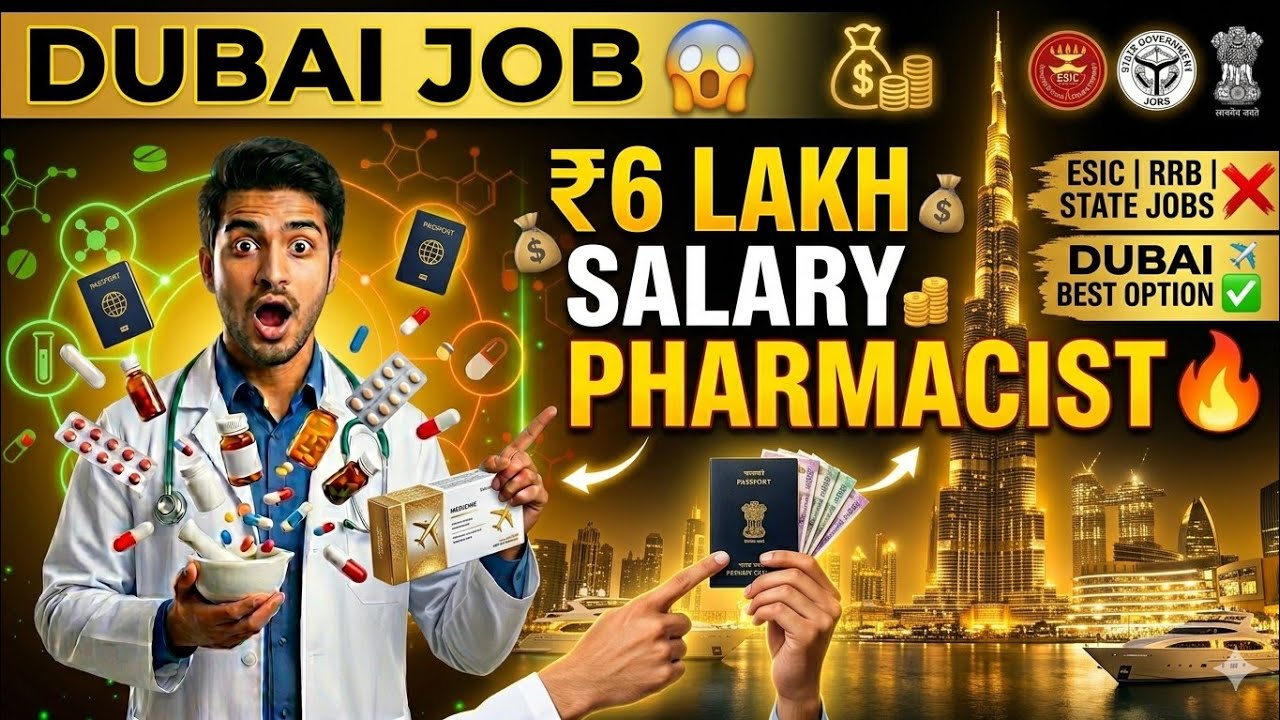 Pharmacist Jobs in Dubai 2026 💰 ₹2&ndash;6 Lakh Salary | DHA Exam, Eligibility & Full Process | #dhaexam