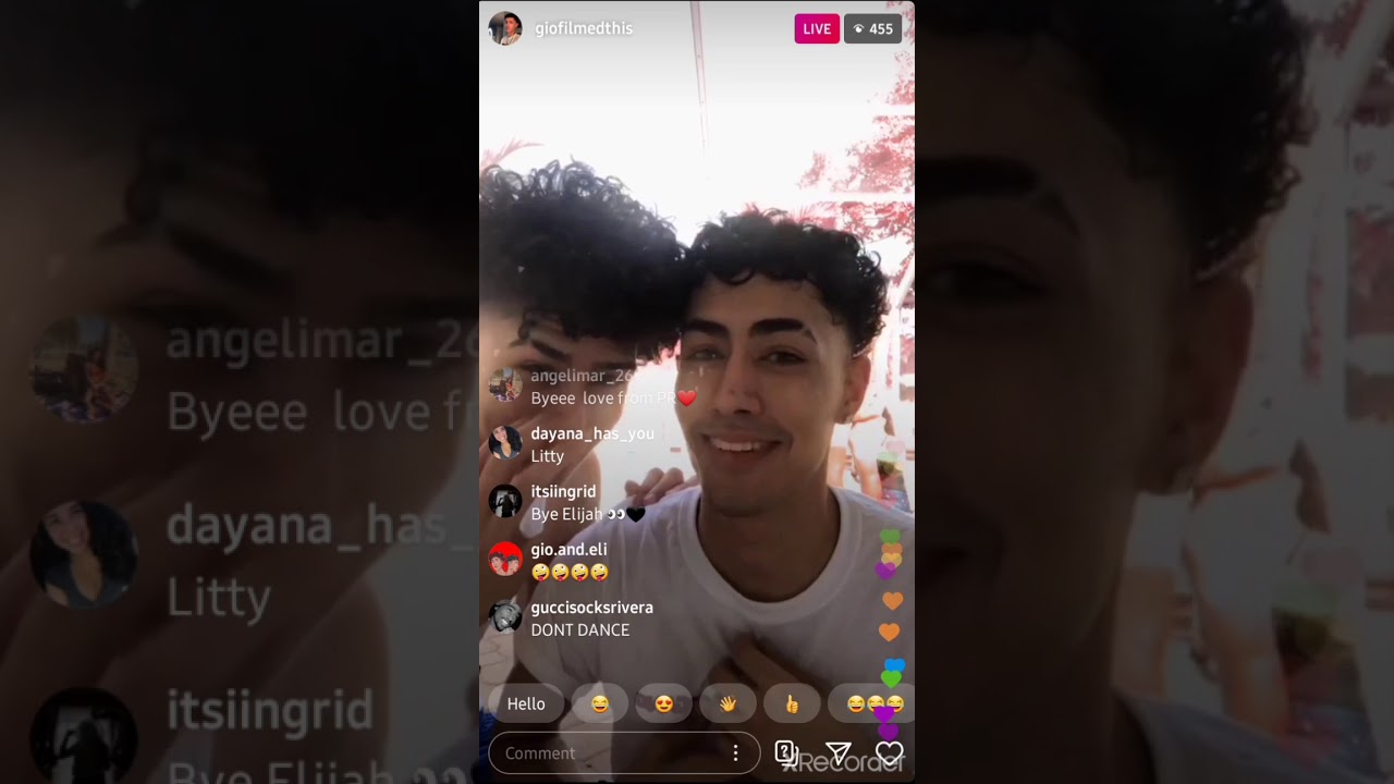 Gio and eli on live