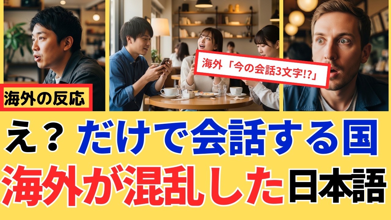 【海外の反応】「今の会話3文字!?」日本人の会話が不思議すぎると話題に