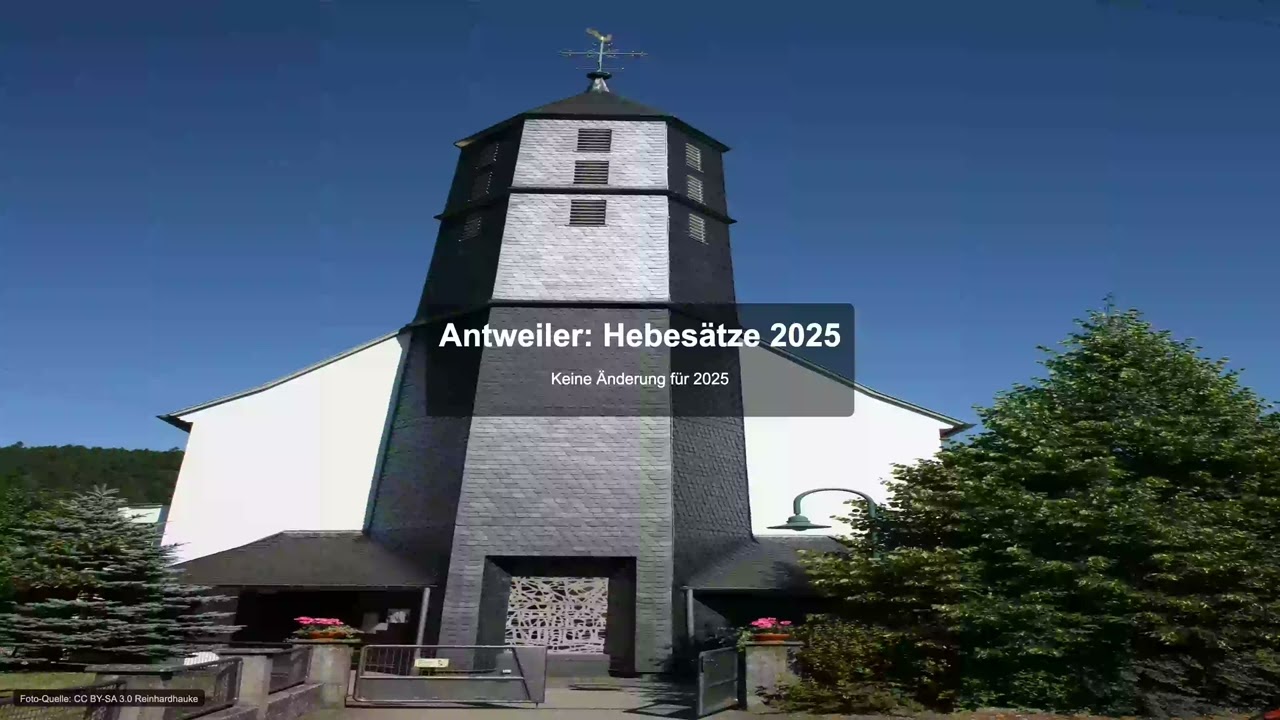 Antweiler: Hebes&auml;tze 2025 - Gewerbesteuer News