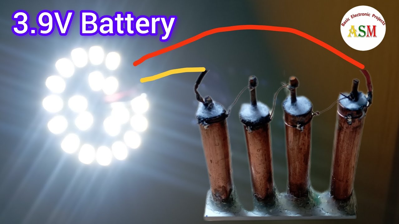 ၃.၉ ဗို့ ဘက်ထရီ ပြုလုပ်နည်း/ Homamade 3.9V Battery 