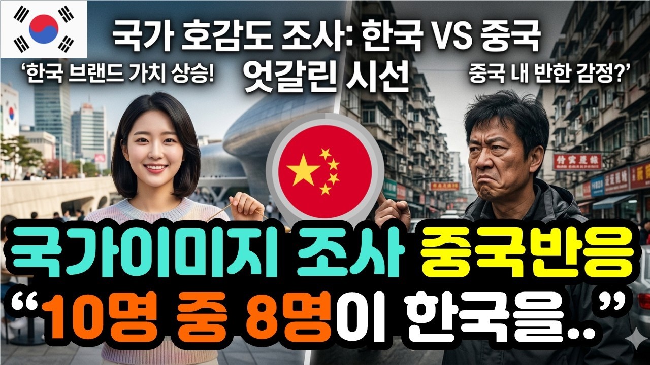 [중국반응] 대한민국 국가 호감도 '82.3% 최고치 달성' 실시간 중국반응 