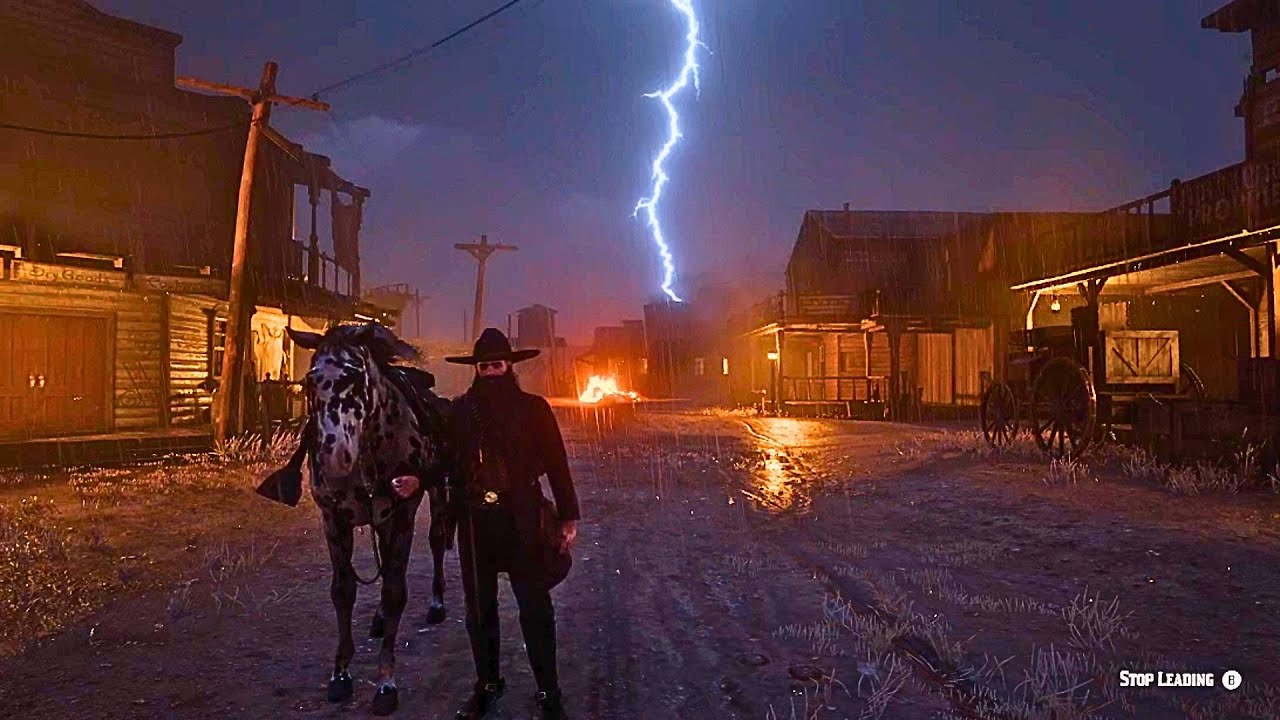 Red Dead Redemption 2 ASMR | Walking Through the Map During a Thunderstorm
