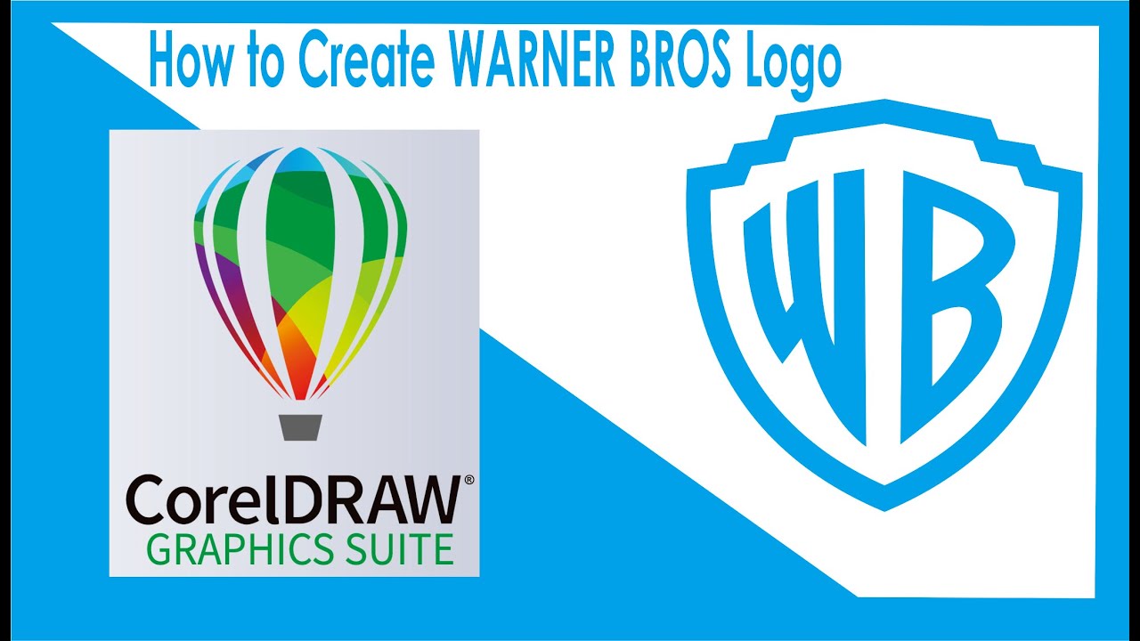How To Make Warner Bross Logo In CorelDraw  - cara membuat logo Warner Bross
