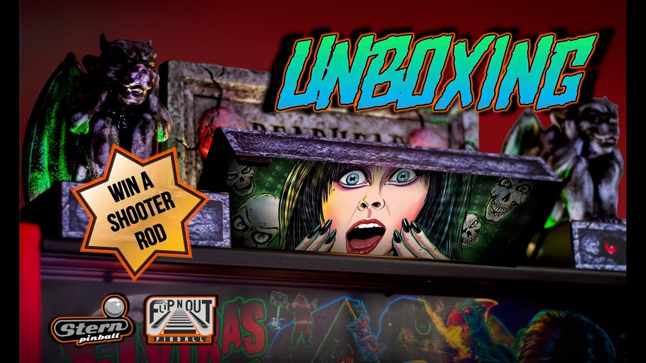 Elvira Pinball Topper Unboxing & Install (WIN A STERN SHOOTER ROD OR BANNER)