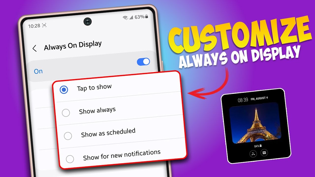 How to Customize Always on Display in Samsung Phone | Edit Always on Display Samsung