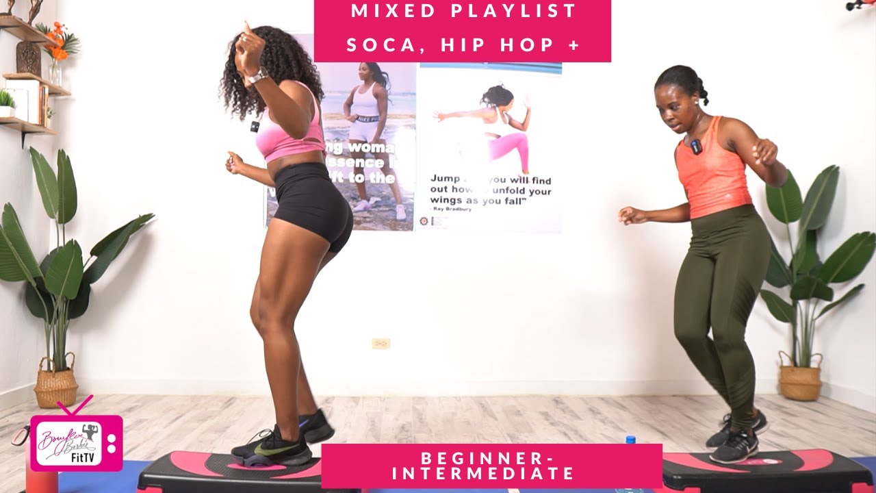 Flex Squad - 30 Mins Step Aerobics [ BEGINNER FRIENDLY ] Mixed Playlist - Soca, Hip Hop & More !