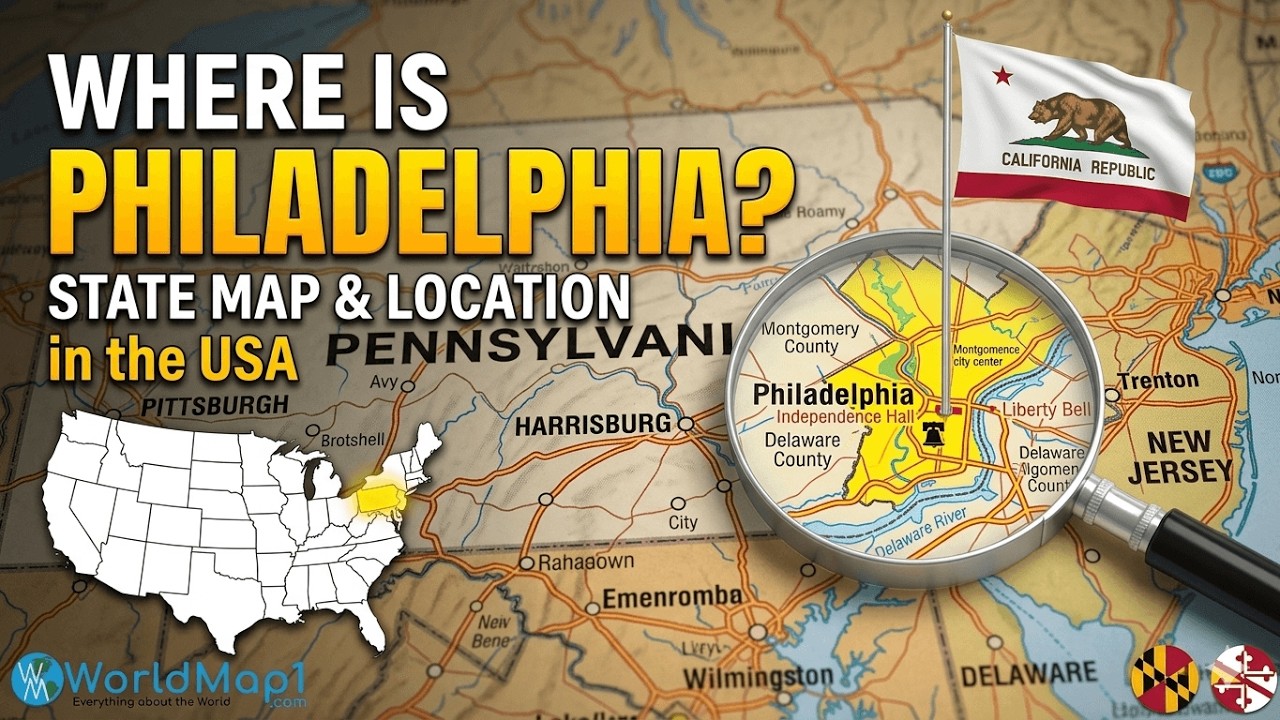 Where is Pennsylvania in the US and and Cities Map of Pennsylvania