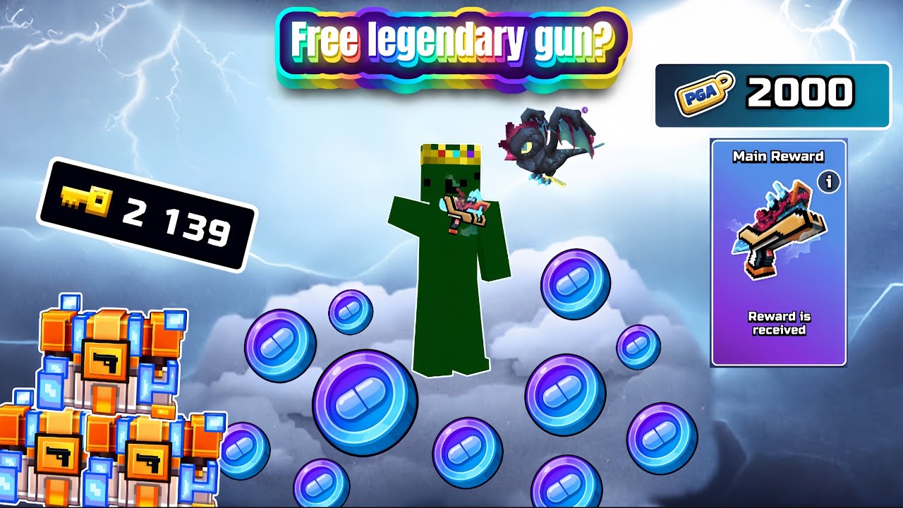 Завершение события Storm Guide + трата 2000 ключей в Pixel Gun 3D