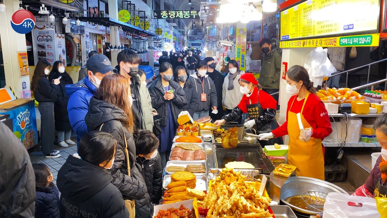 속초 중앙시장, 강원도 대표 최고의 관광 시장, 해산물 특산물이 가득한 강원도 여행에서 가볼만한 곳, 강원도 추천 여행지, 속초 랜선여행, 4K Seoul Korea Walk.