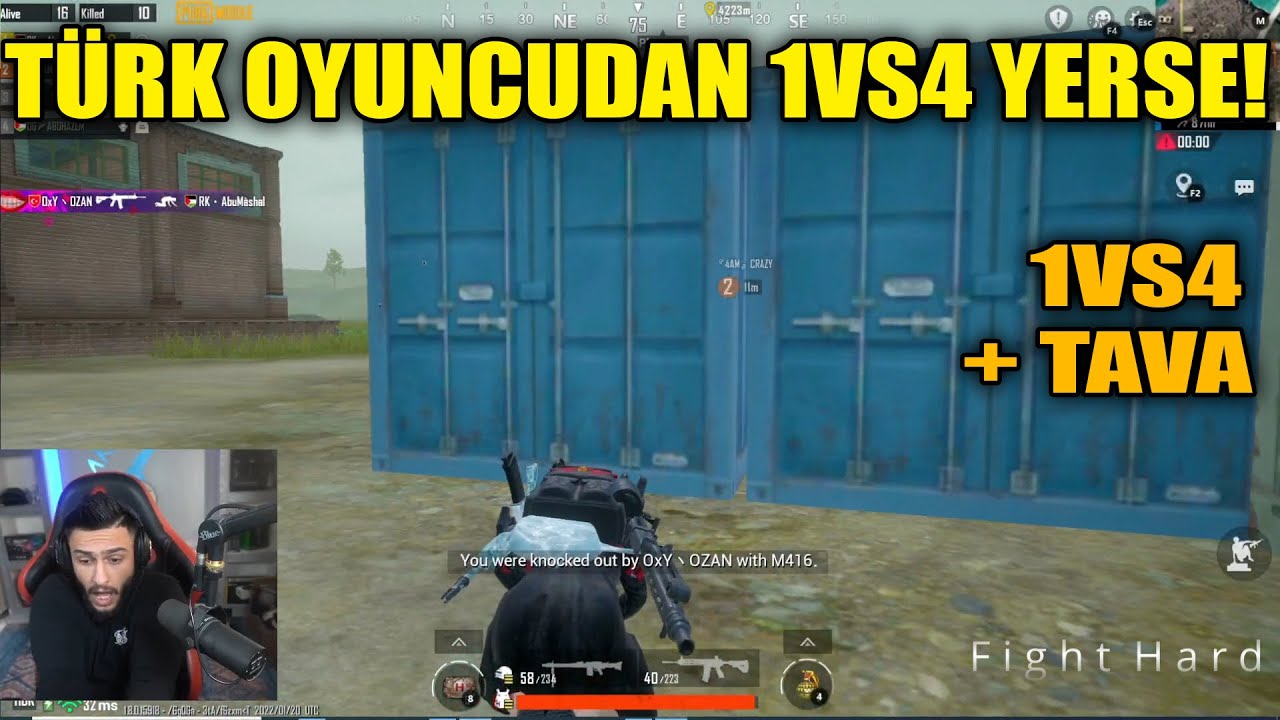 ABUMASHAL TÜRK OYUNCUDAN 1VS4 YERSE! Pubg Mobile