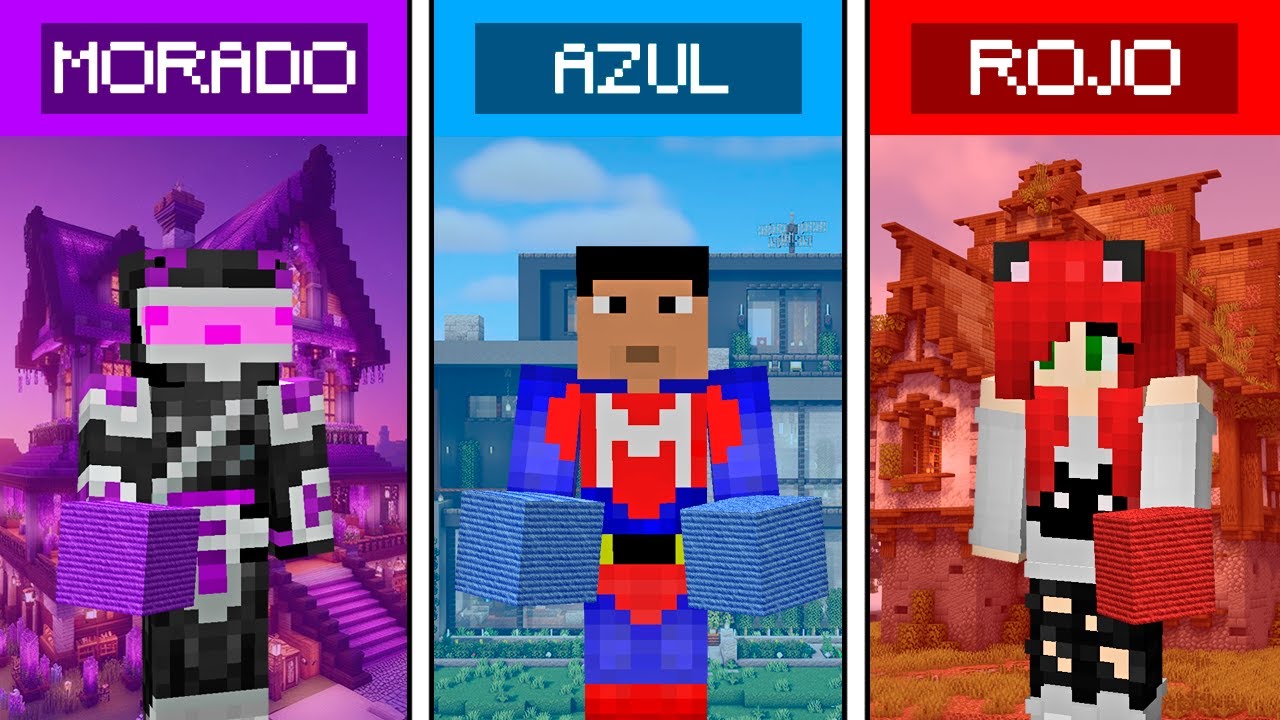 BATALLA DE COLORES EN MINECRAFT TROLL 😱🎨