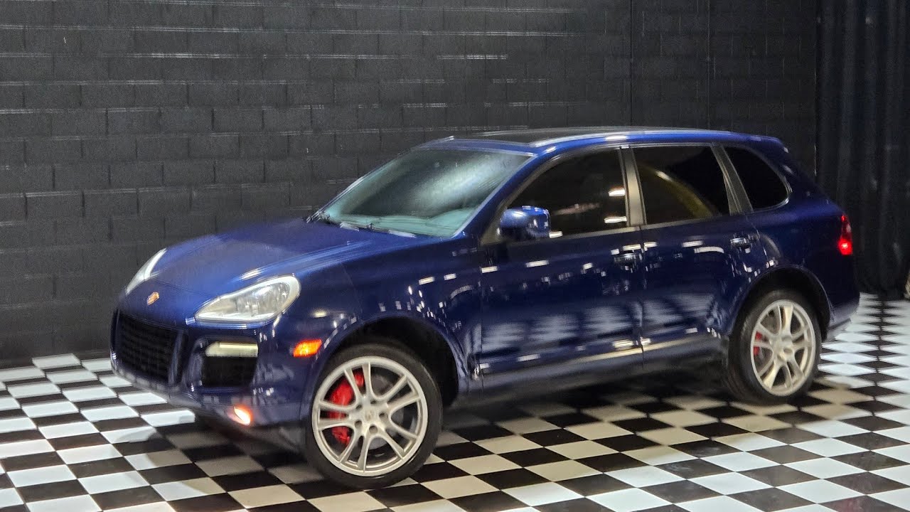 2008 Porsche Cayenne Twin Turbo  AWD 500HP Rare Marine Blue Panoramic Roof Well Maintained FOR SALE 