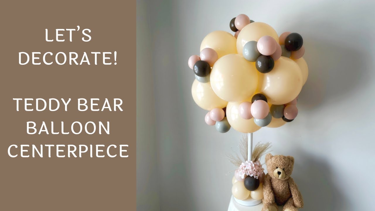 Balloon Centerpiece for Teddy Bear Baby Shower | Tutorial