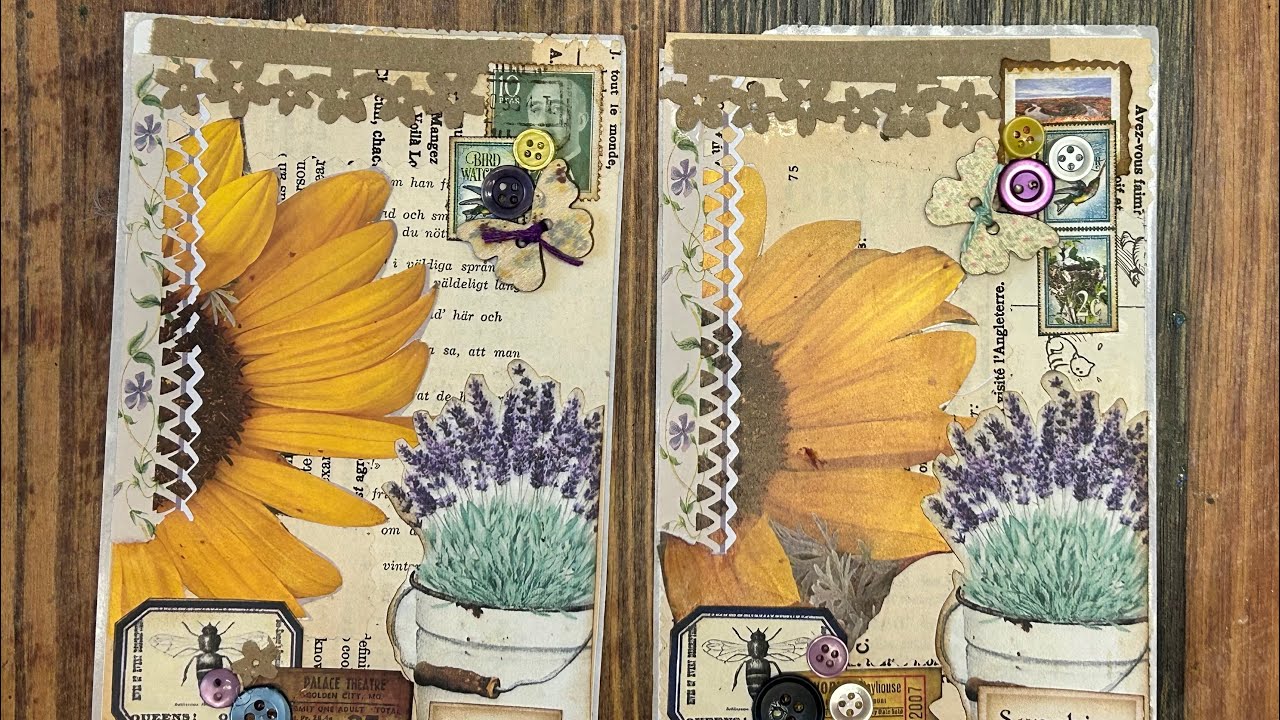 Collaging on unused shipping label stickers
