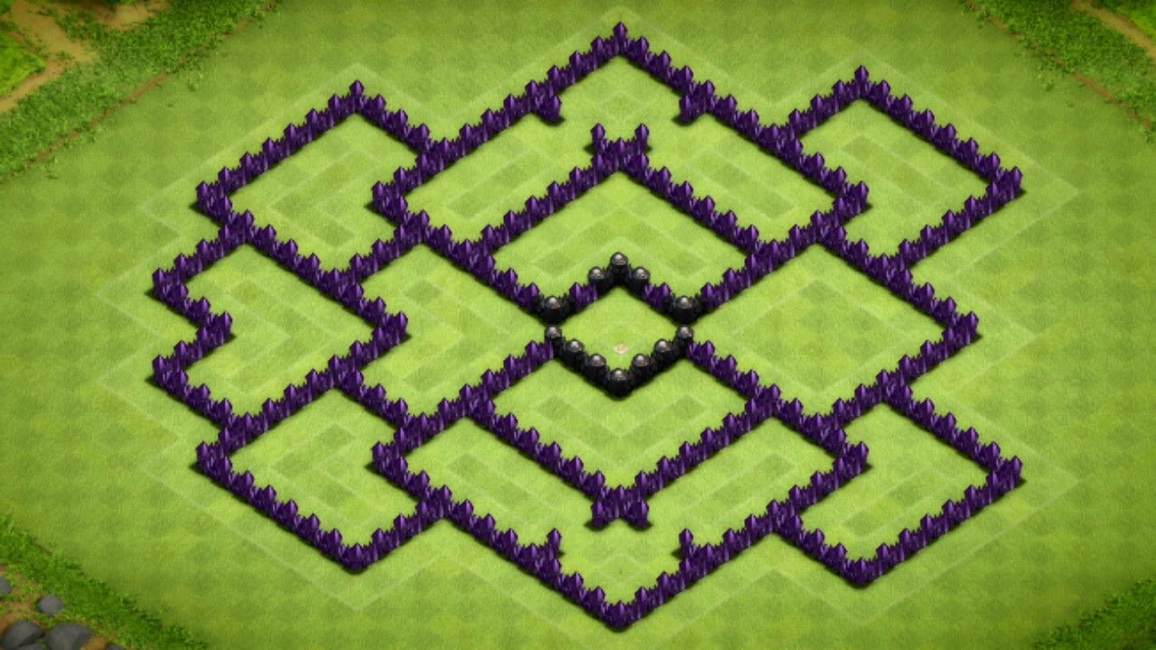 Clash Of Clans - Awesome Town Hall 8 Farming Base Speed Build - 2014