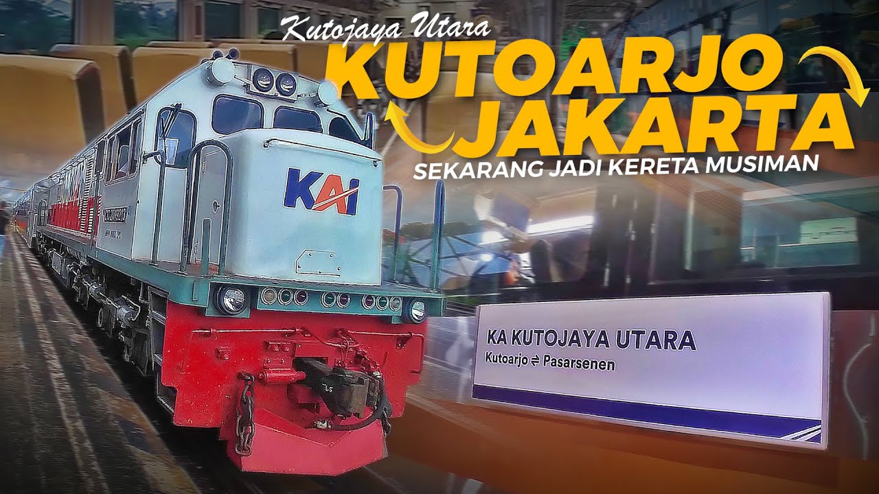 JALAN LAGI SEBAGAI KERETA SPESIALIS LIBURAN‼️ Fulltrip Naik Kereta Api Kutojaya Utara 