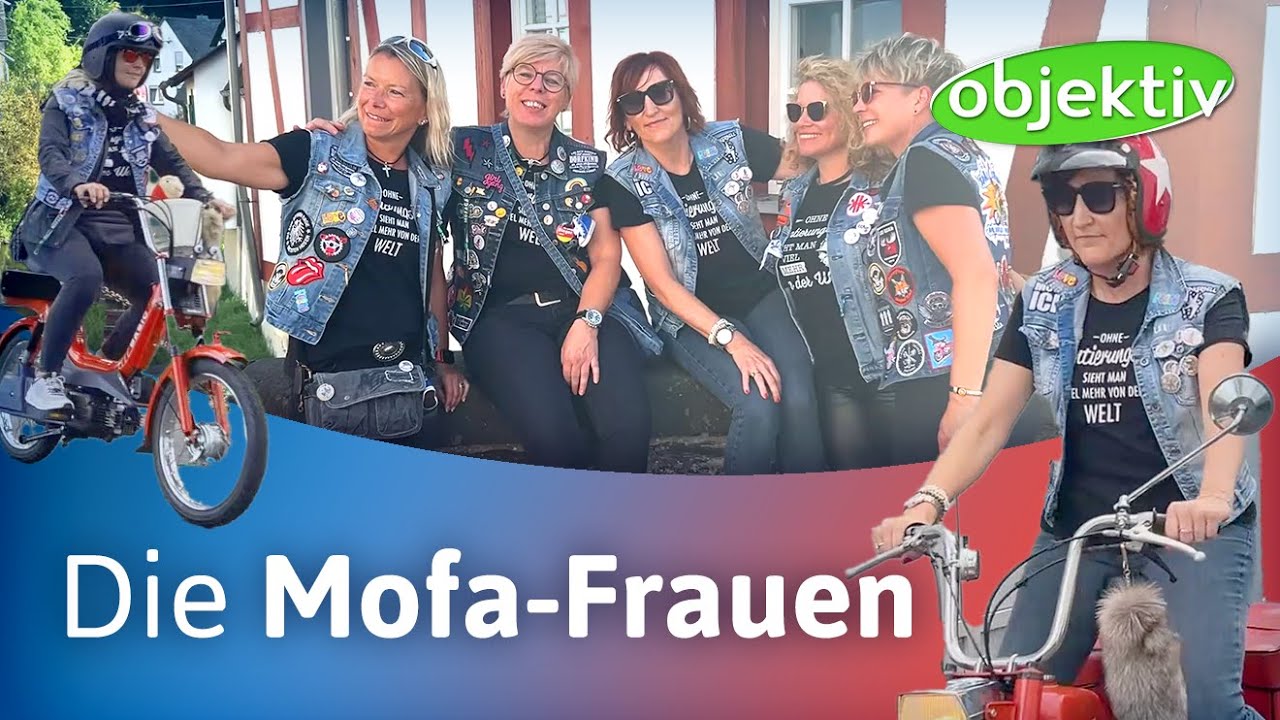 Frauen auf Mofas