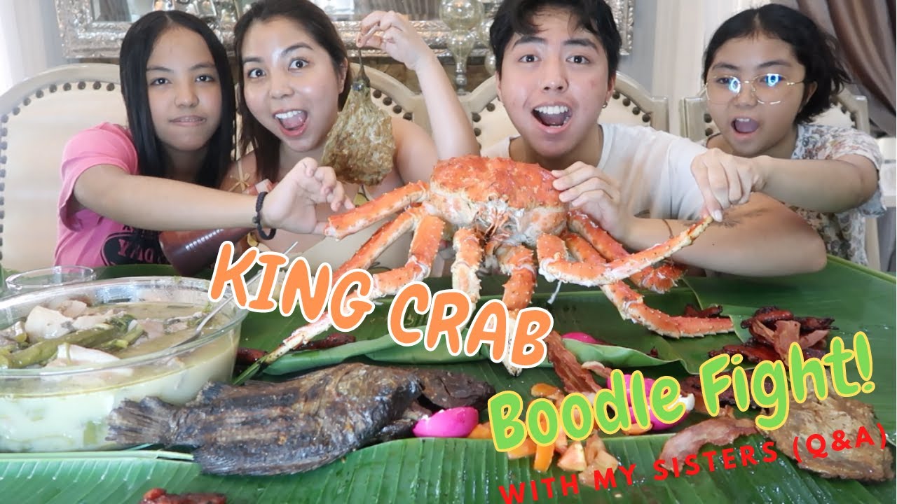 King Crab Boodle Fight MUKBANG With My Sisters! (Q&A)