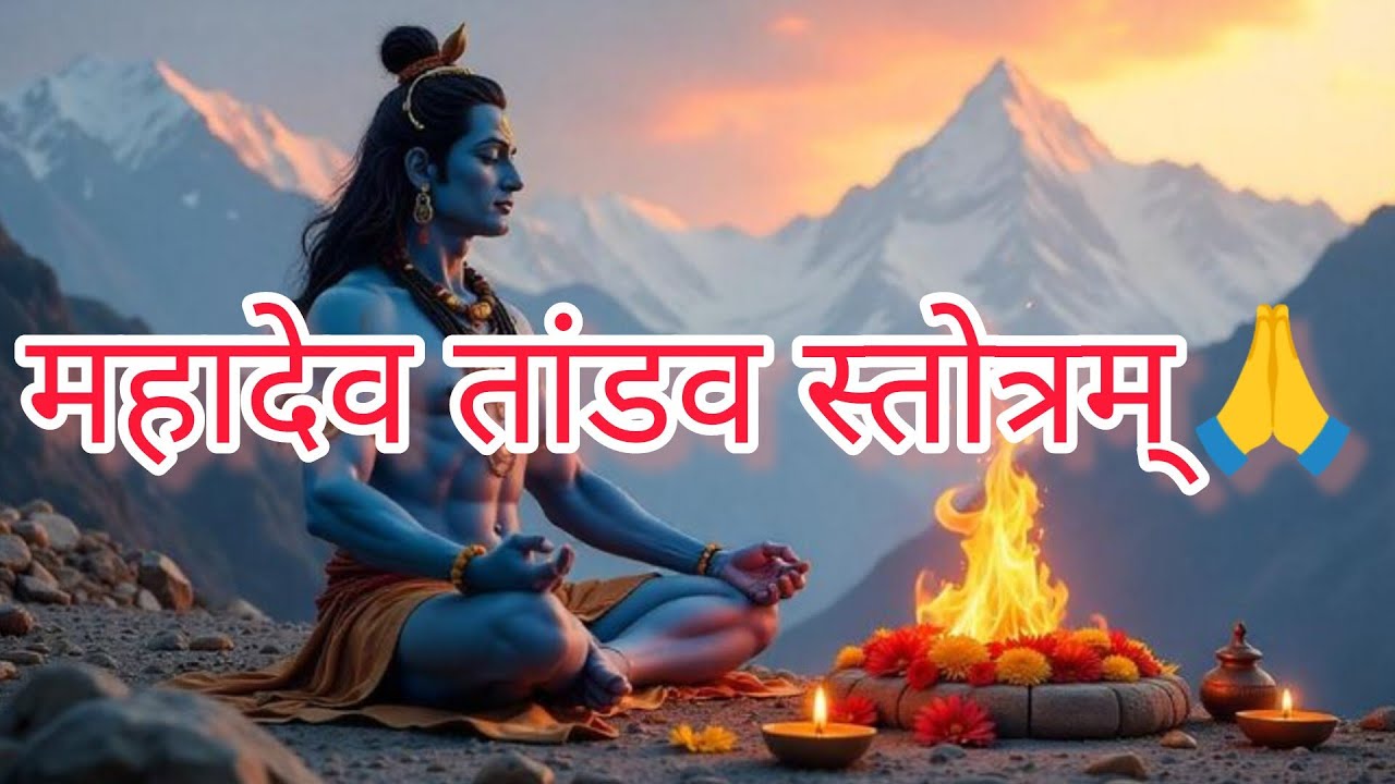 महादेव तांडव स्तोत्रम् | Shiv Tandav | Lord Shiva Powerful Status🙏 #shivbhajan #hindudeity #trending