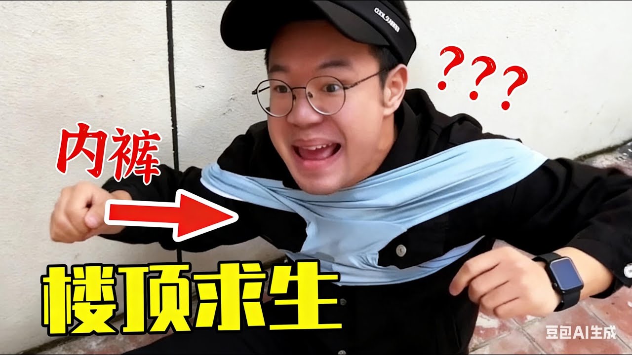 把小张扔到楼顶玩荒野求生，然后让他把内裤套在头上？#小李与小手 #搞笑 #沙雕剧情 #沙雕 #funny #高能段子手
