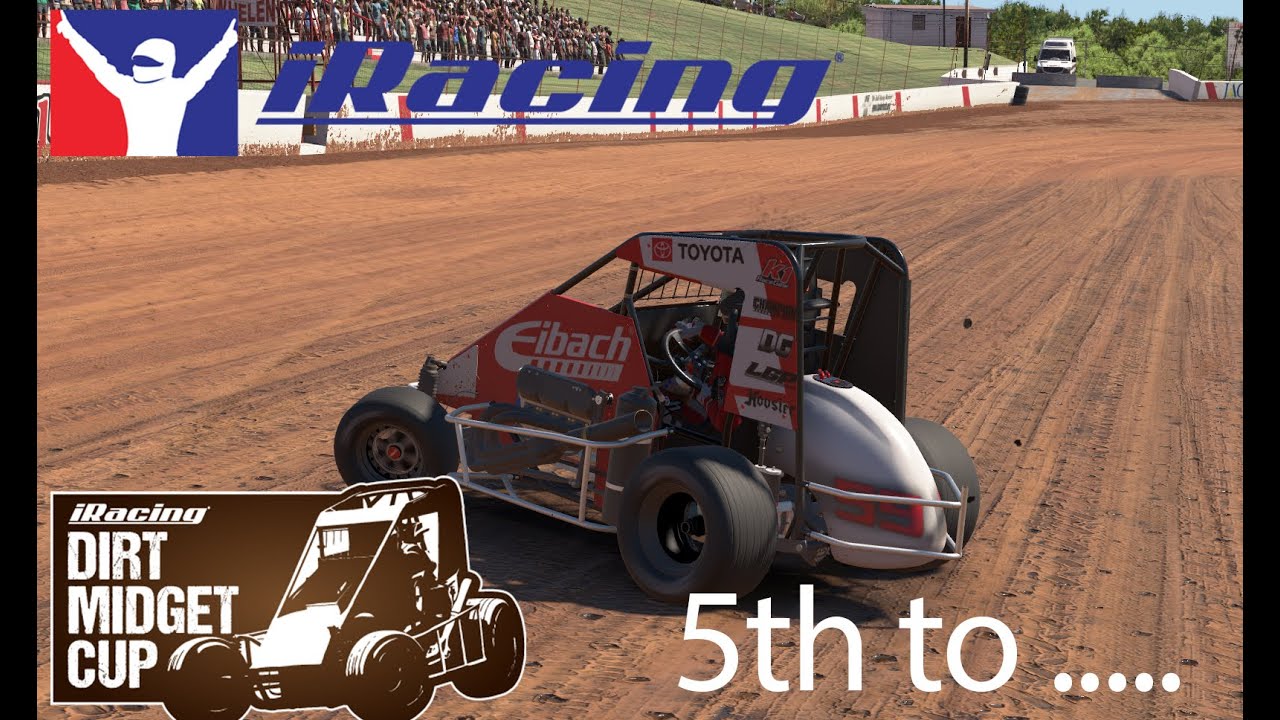Intense race fighting threw the field!! iRacing Dirt Midget cup lanier
