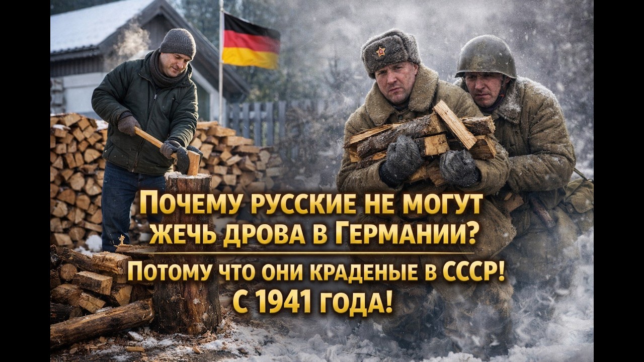 Почему русские не могут жечь дрова в ФРГ? Потому что они краденые в СССР! С 1941 года!
