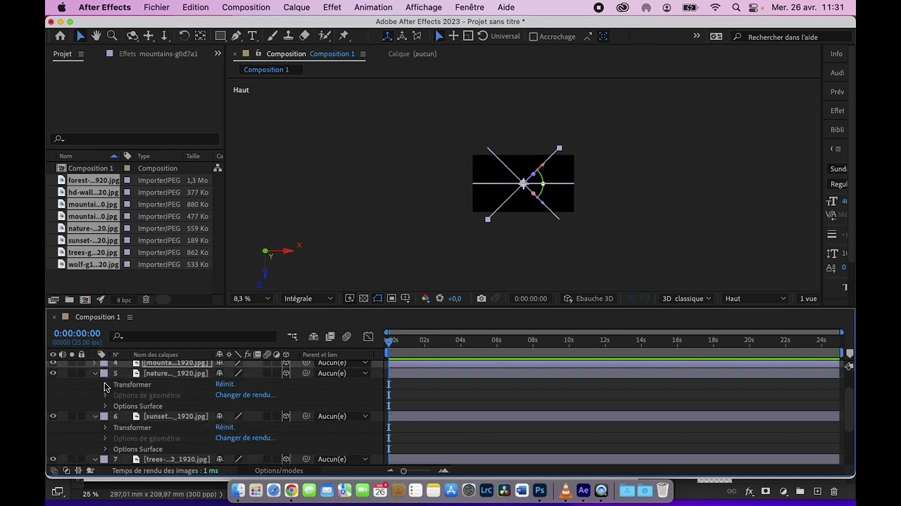 Diaporama 3D avec After Effects