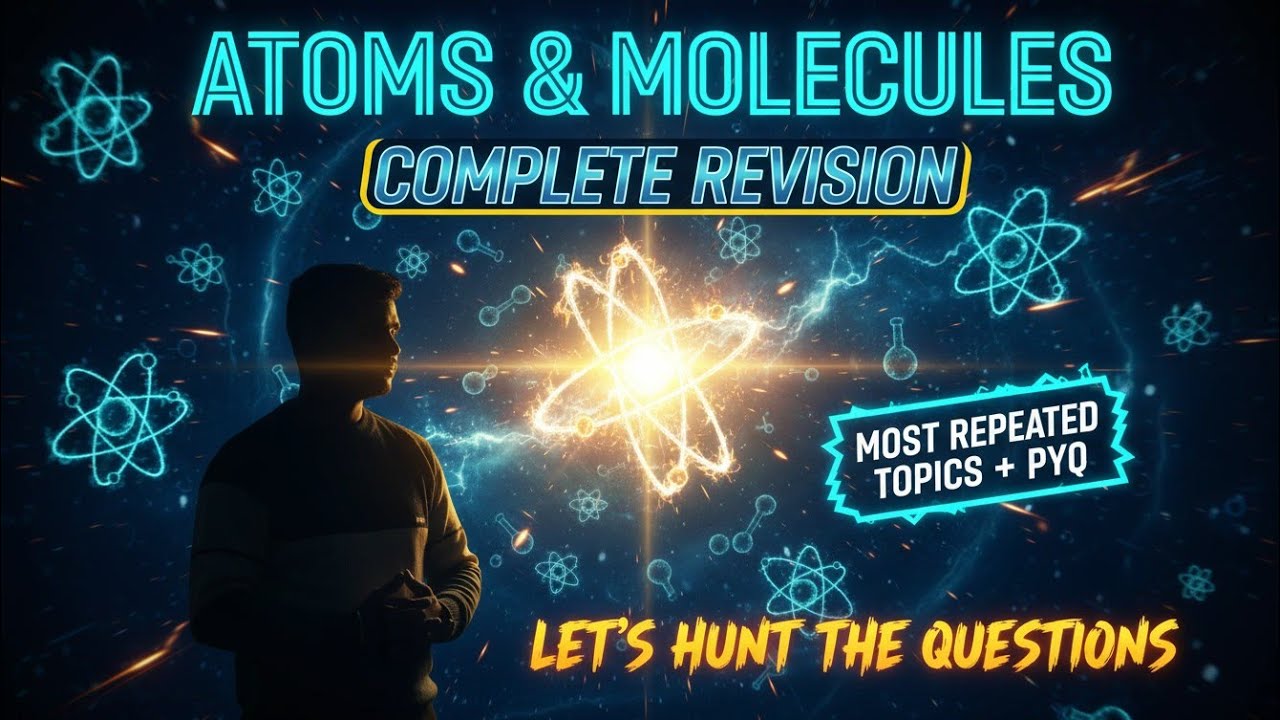 🔴 LIVE 🎯 Target 100/100 | ATOMS AND MOLECULES COMPLETE LIVE REVISION | CLASS 9| Pankaj Patel