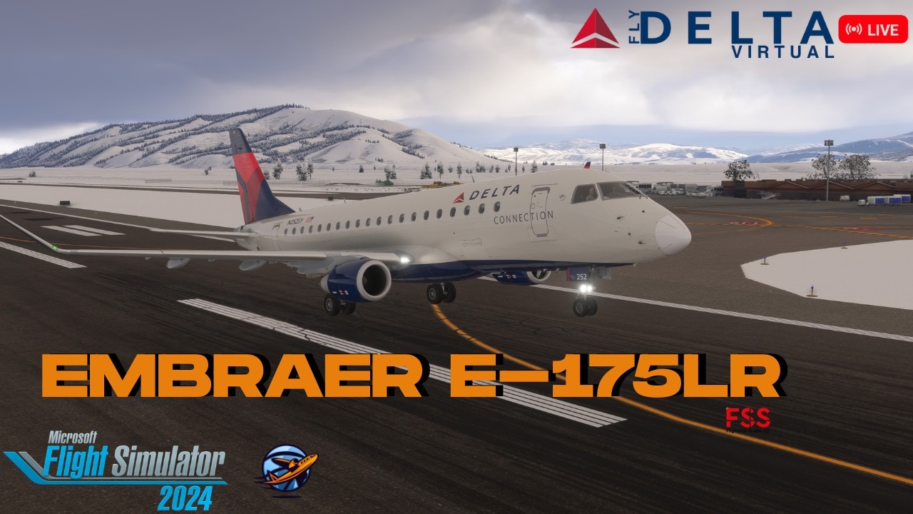 FlightSim Studios Embraer E-175lr Delta Skywest | KJAC-KSLC-KCOS| MSFS2024 Livestream