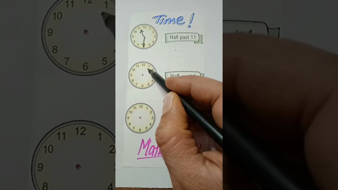 Show time on Clock#MathMarrow#Math shorts#Minute and hour hand