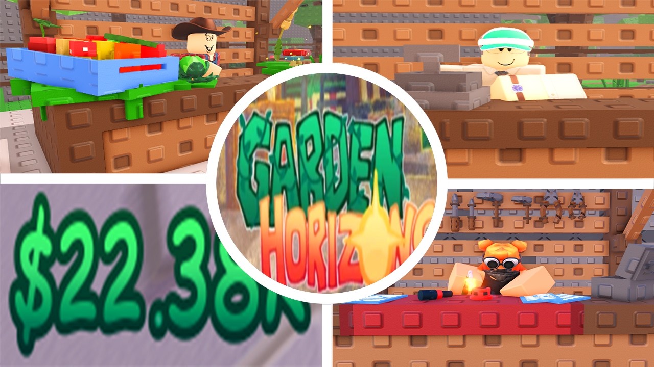 GARDEN HORIZONS - FIRST LOOK - HOW TO MAKE CASH PRO TIPS & 100K UNDER 10 MINUTES #roblox