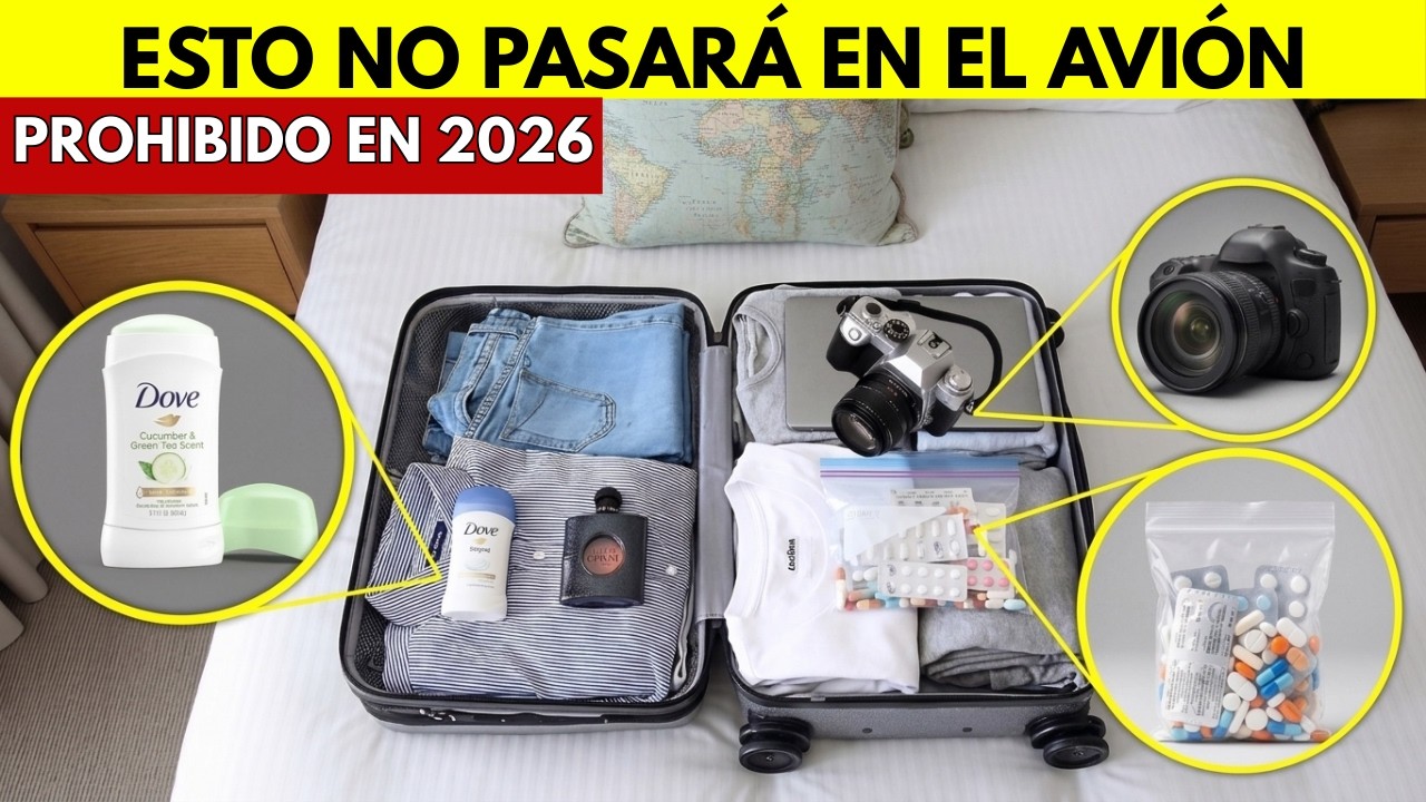 24 objetos prohibidos en el equipaje facturado en 2026 (inspección inmediata)