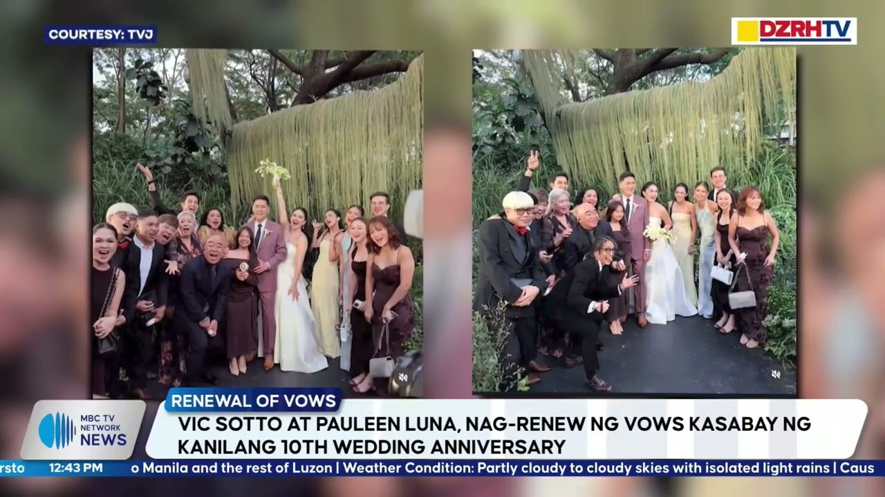 VIC SOTTO AT PAULEEN LUNA, NAG-RENEW NG VOWS KASABAY NG KANILANG 10TH WEDDING ANNIVERSARY