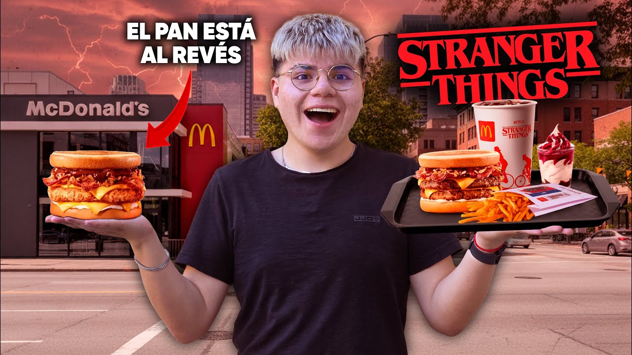 Probé la NUEVA Hamburguesa EXTRAÑA de McDonald's de Stranger Things