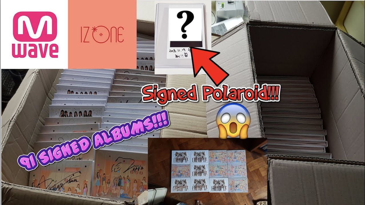 아이즈원 IZ*ONE Signed Polaroid + 91 Mwave Signed Albums Unboxing!!!