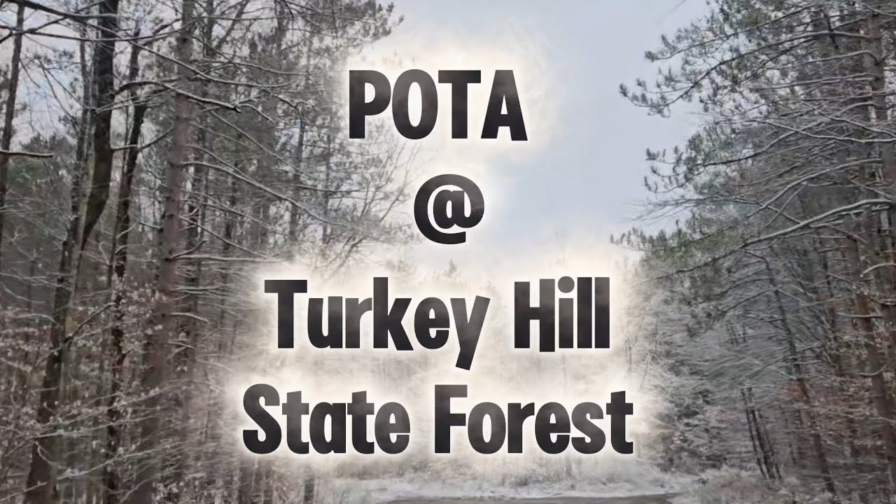 POTA at Turkey Hill State Forest. First snow 11/11/25