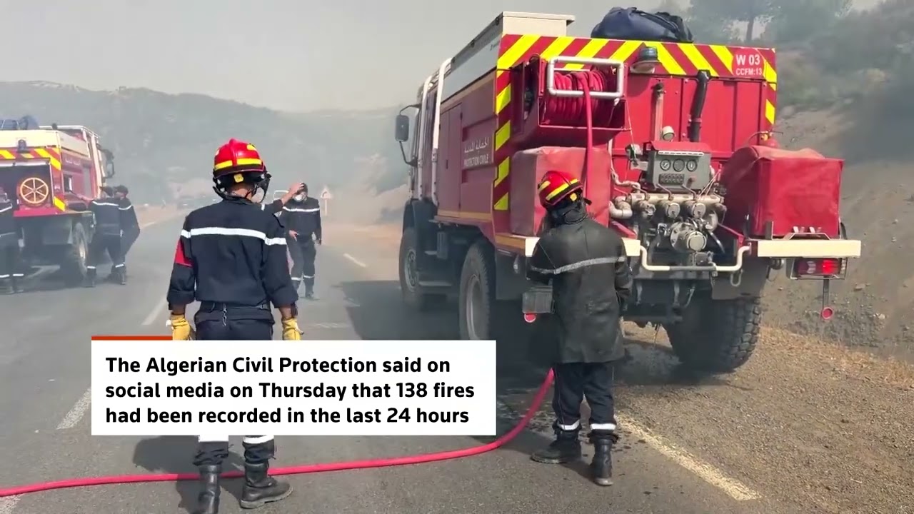 Wildfire in Algeria sparks flames as crews respond