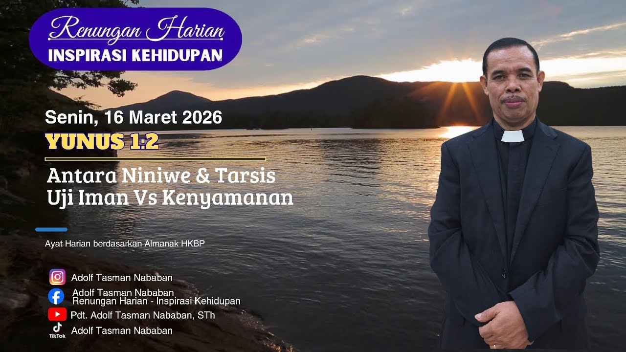 Uji Iman vs Kenyamanan || Yunus 1:2 || Renungan Harian - Senin, 16 Maret 2026