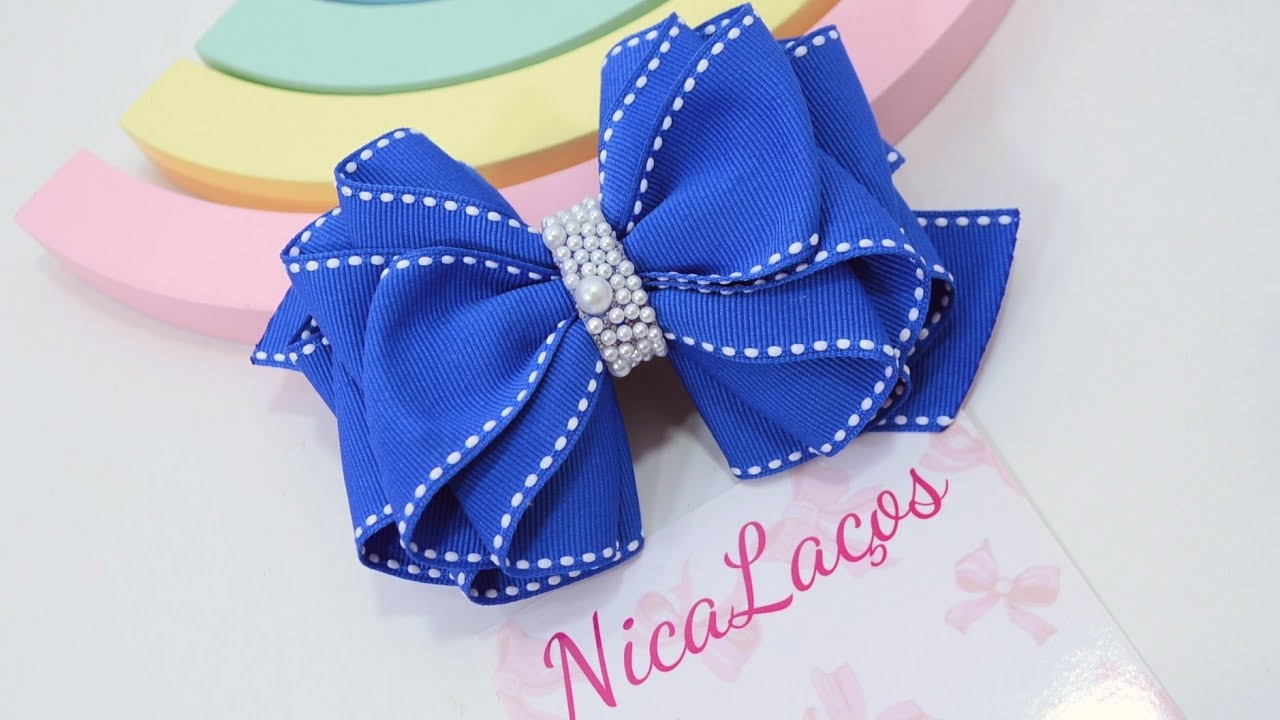 Laço Milena 2 com dupla camada #diy #tutorialdelaco #pap #ribbon #bow