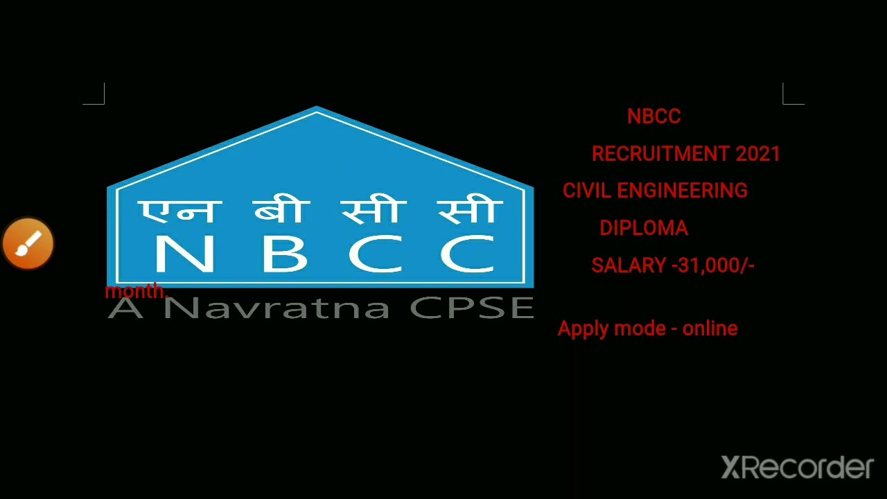 NBCC Recruitment 2021 ll NBCC Site Inspector ll Apply mode Online