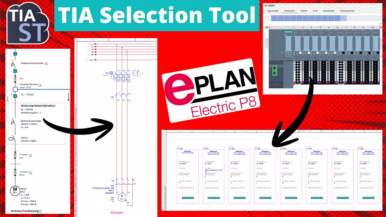 Daten aus dem TIA Selection Tool in EPLAN nutzten. Geräteliste und AML machen es möglich 😎