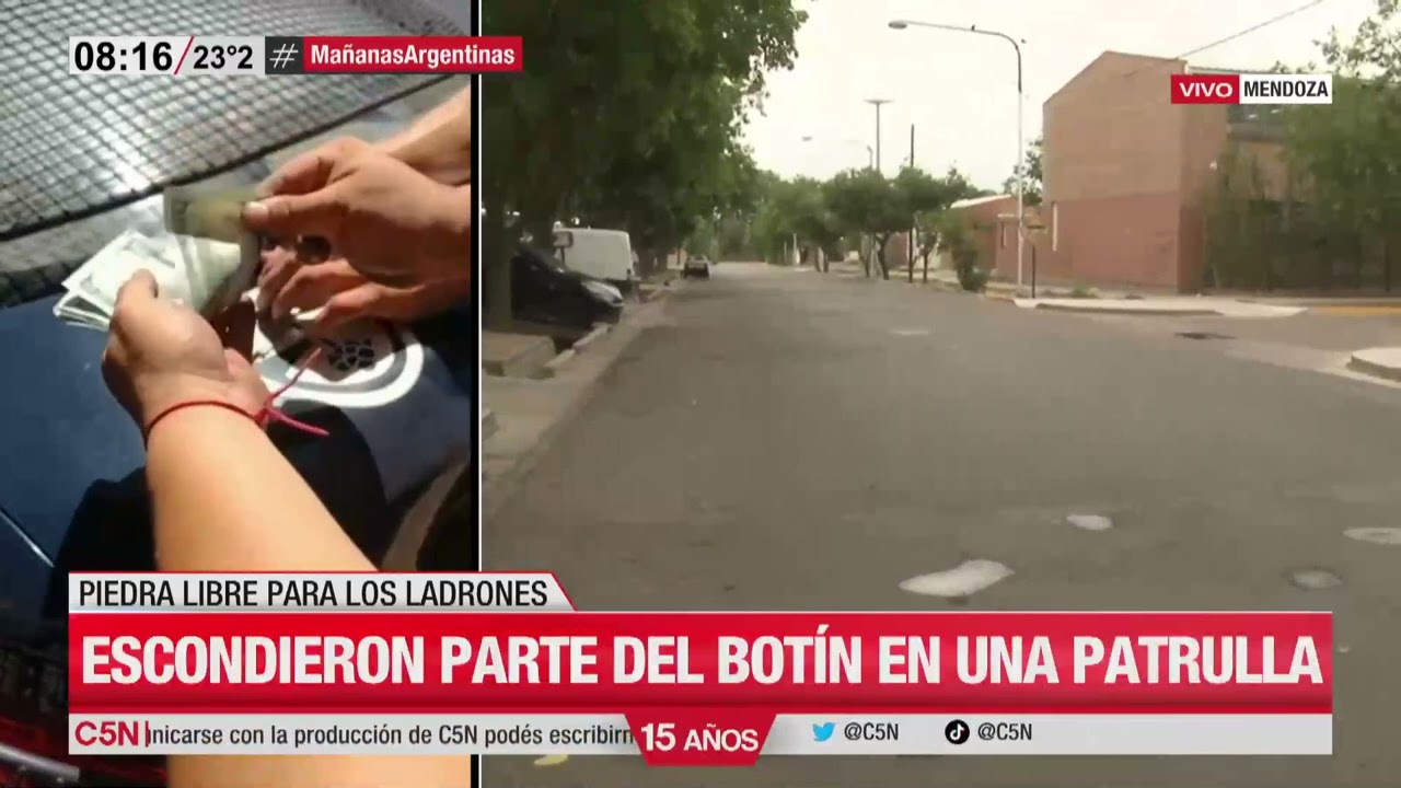 MENDOZA: ROBARON 100 MIL USD y ESCONDIERON PARTE del BOTÍN en la PATRULLA