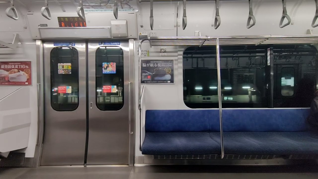 常磐線｜日暮里駅→上野駅（JR東日本E231系電車。E231-46）快速の車内と車窓、走行音、案内アナウンス。日本の鉄道。R7/12（東京都）Joban Line Tokyo JAPAN TRAIN