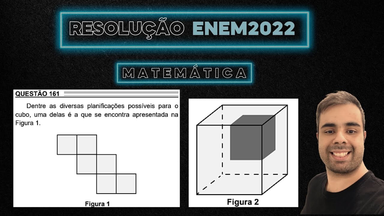 ENEM 2022 Dentre as diversas planificações possíveis para o cubo uma delas é a que se encontra