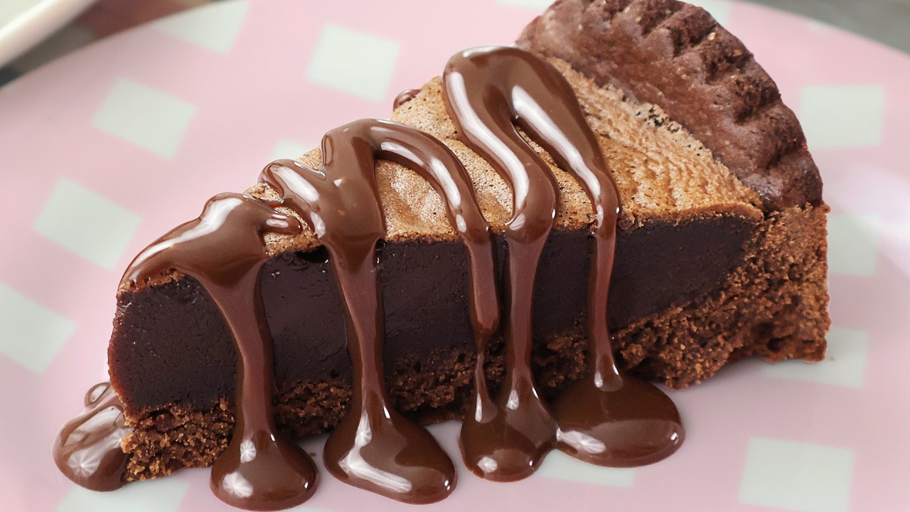 Chocolate Chess Pie with Chocolate Ganache Sauce