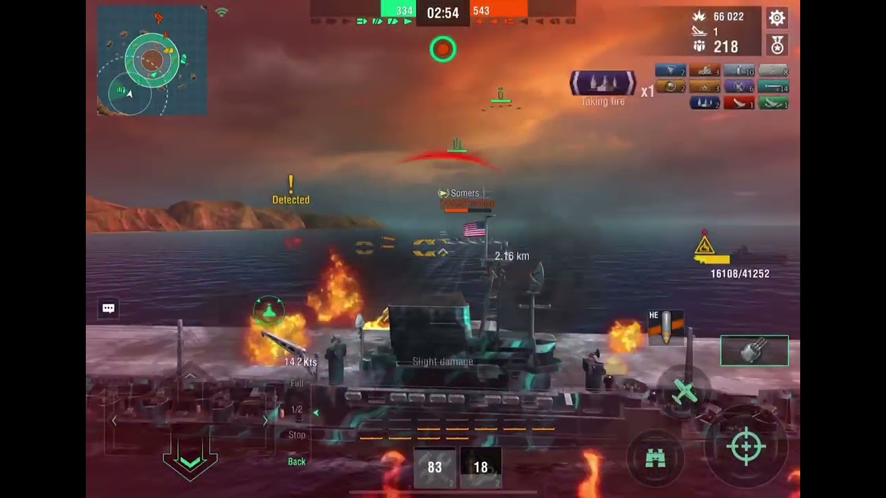 World of Warships Blitz: Midway 106k damage gameplay #2